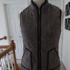 Hemline Mom Herringbone vest Large